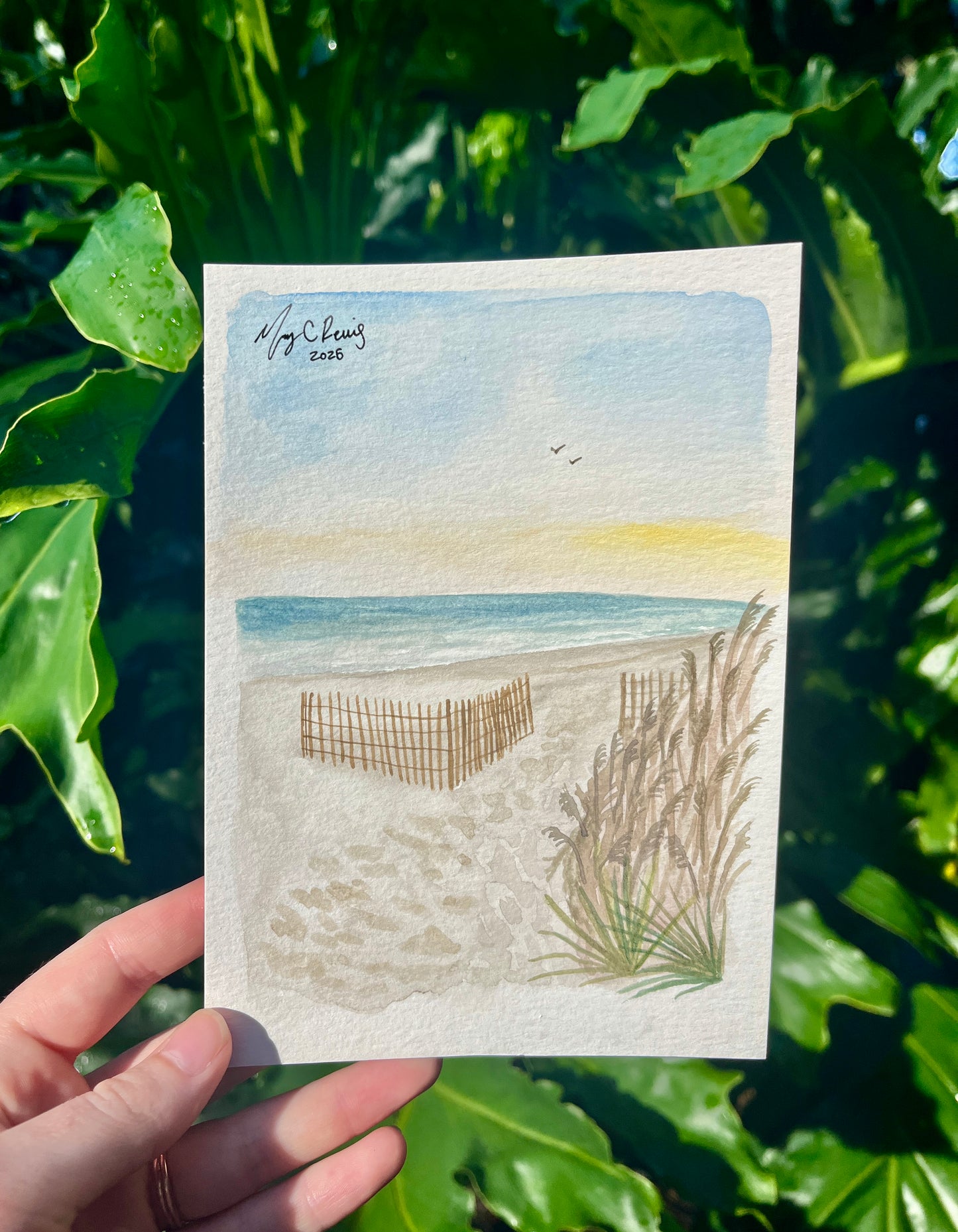 “Beachside Daze ” Original Watercolor on Paper