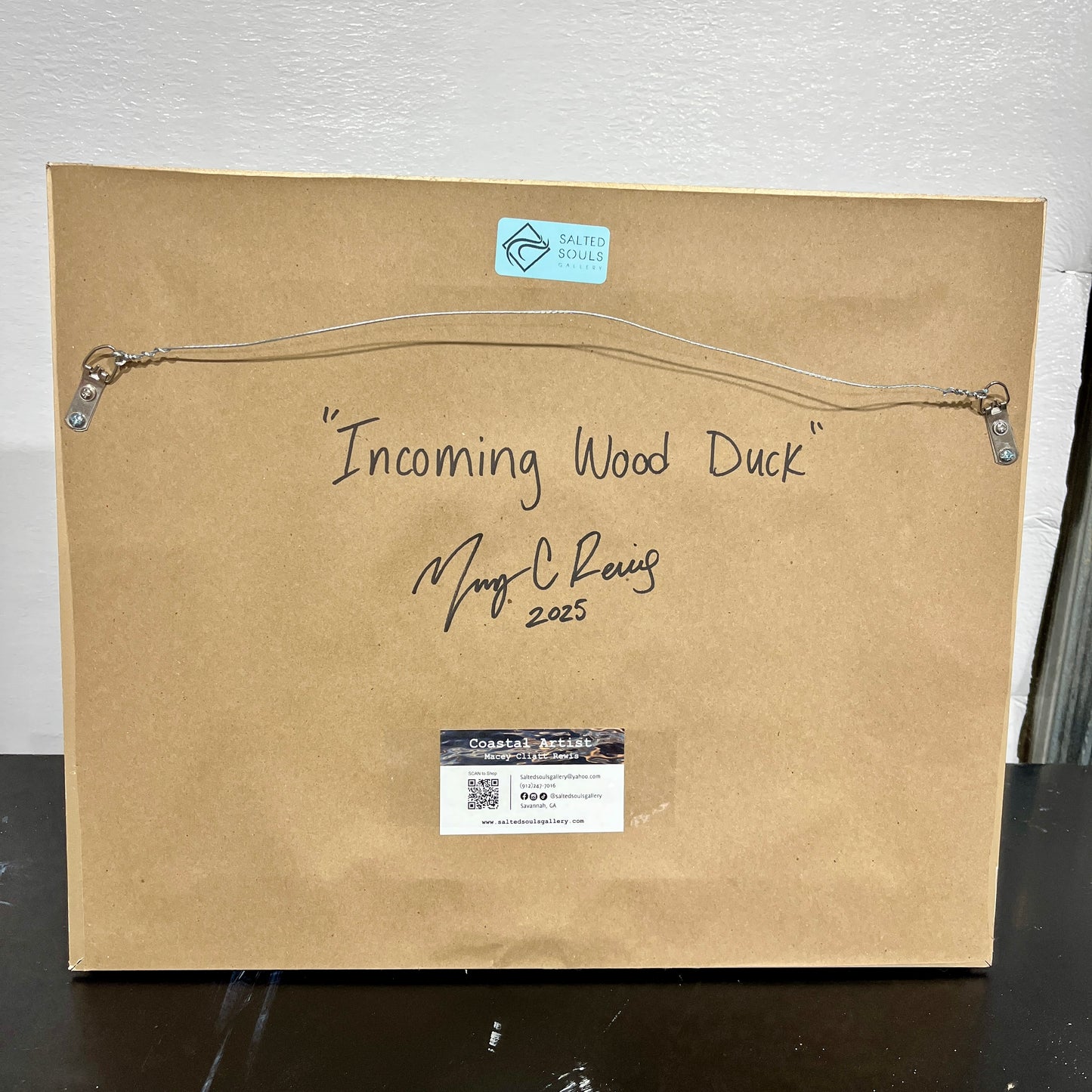 “Incoming wood duck” Gold Framed 11x14 watercolor print