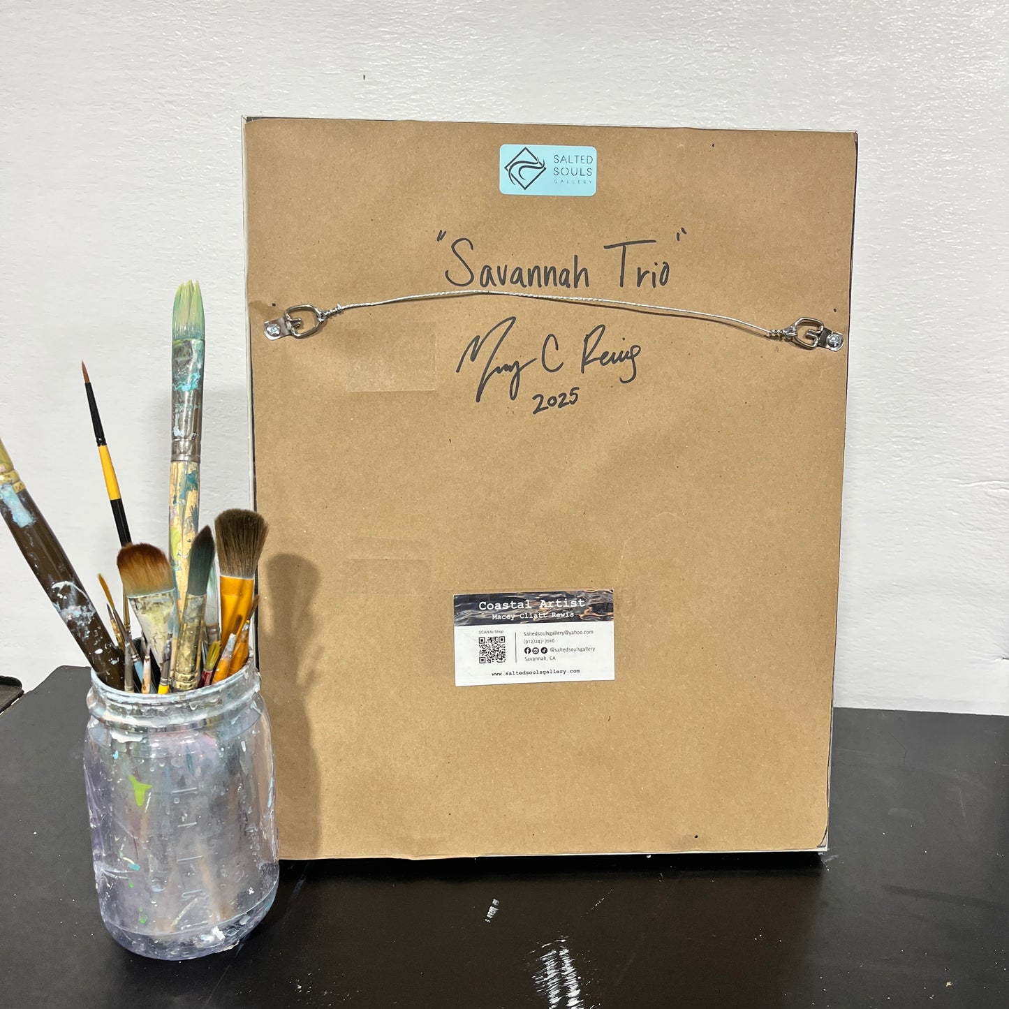 “Savannah Trio” 11x14 watercolor fish print framed