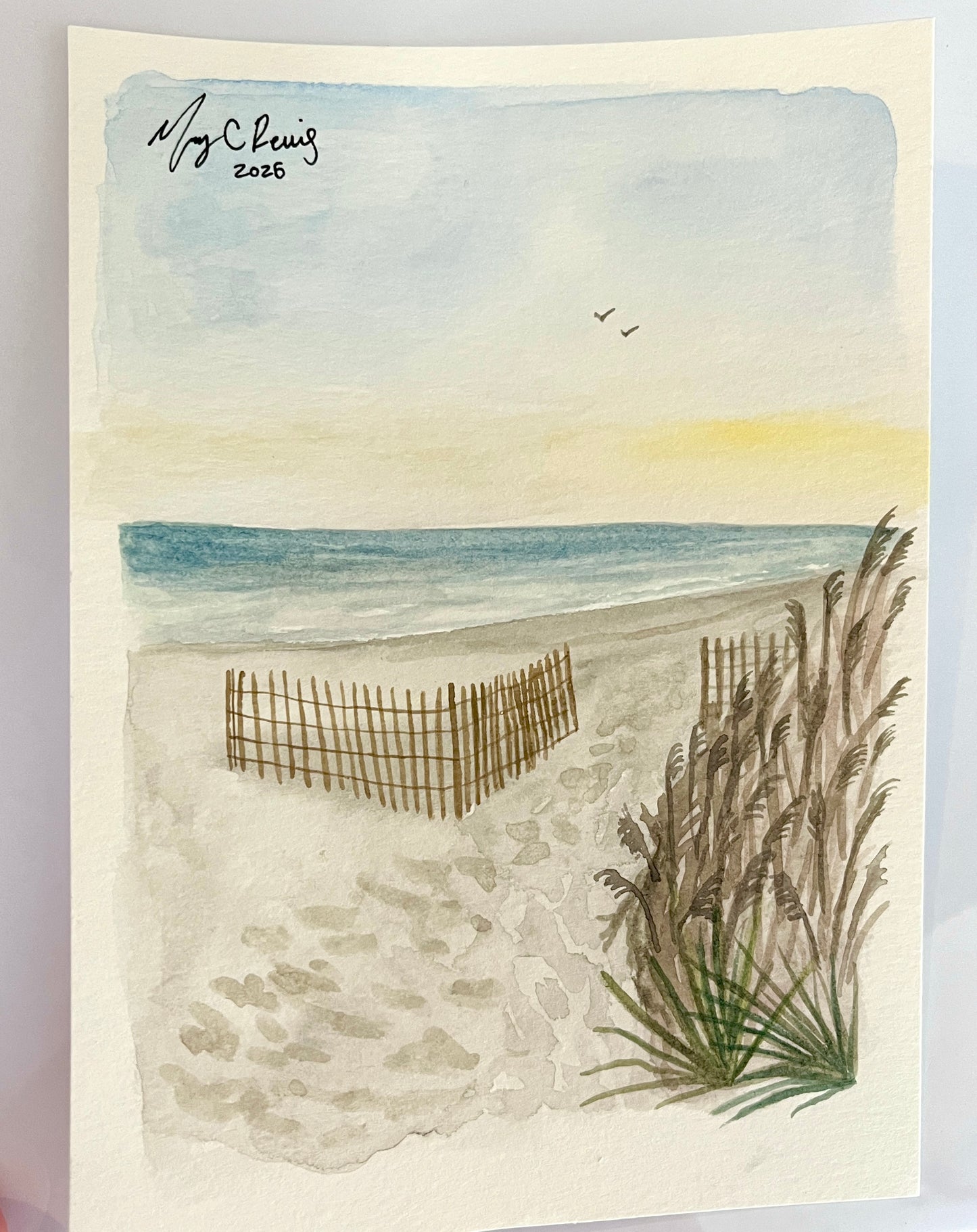 “Beachside Daze ” Original Watercolor on Paper
