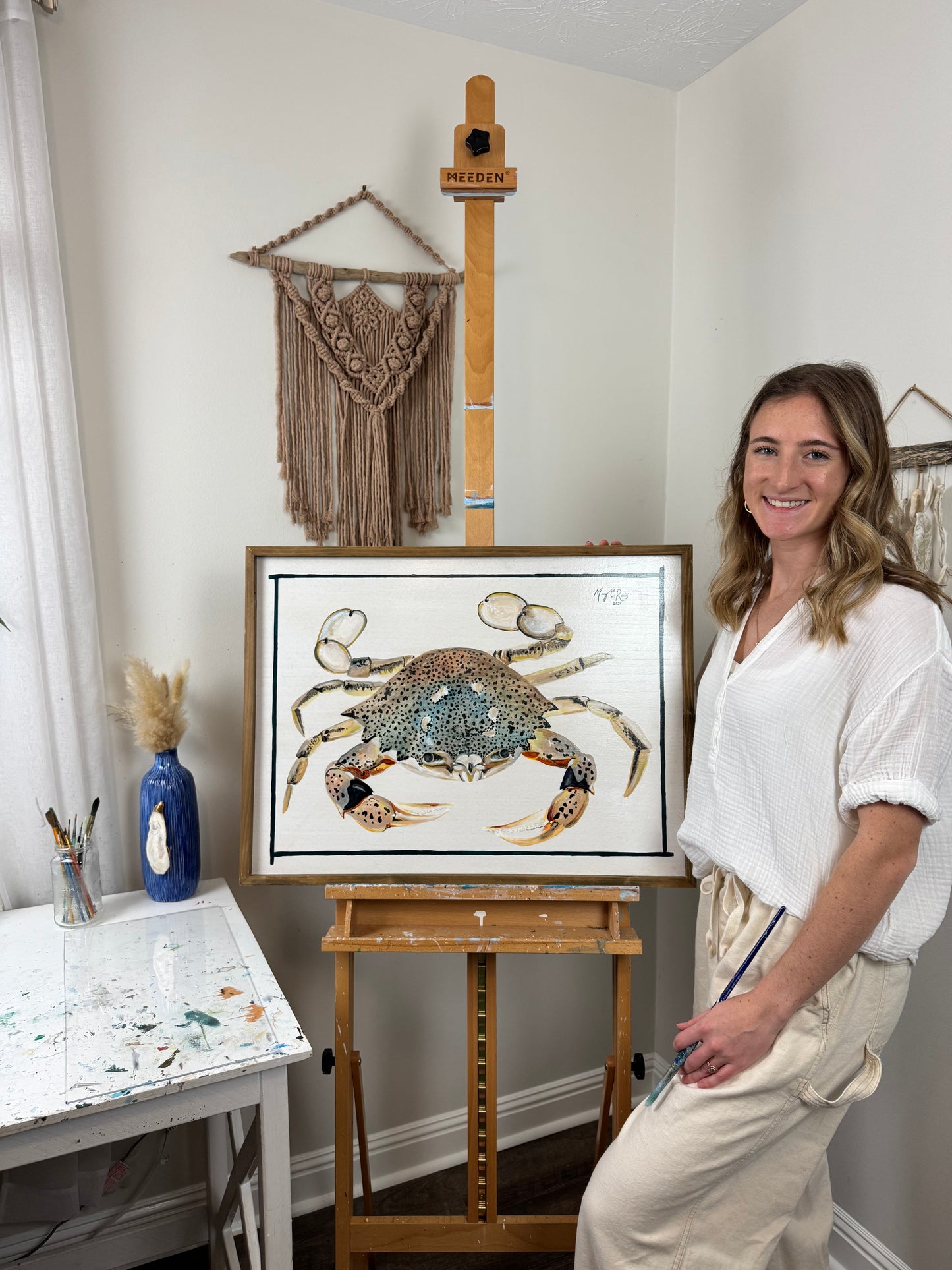 “Imperfectly Perfect” , Original Acrylic on wood, 21x28