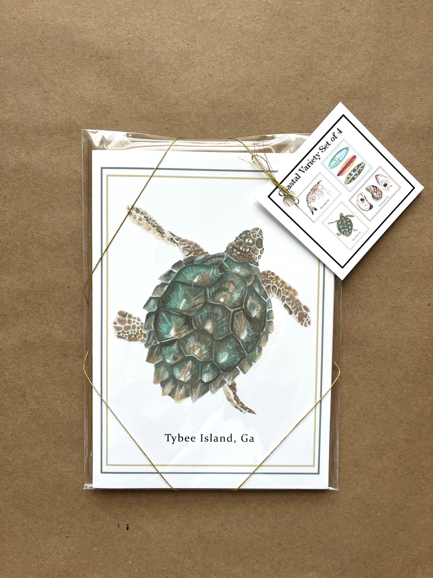 "Coastal Variety” Note Card Set with Envelopes, Stationary, Accessories