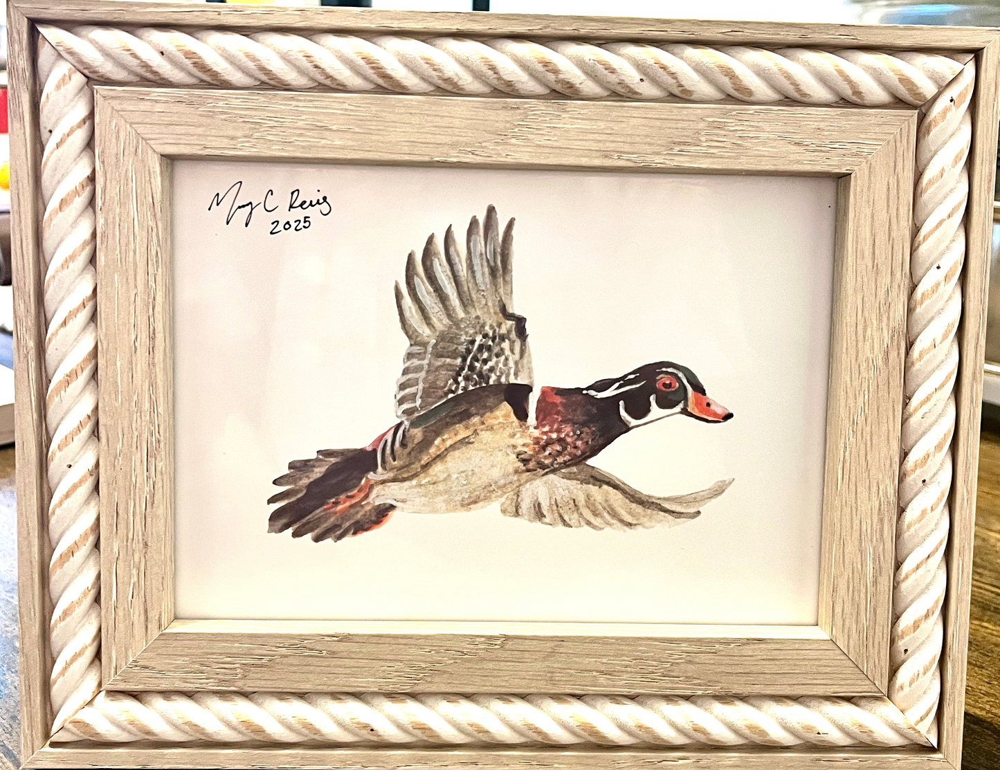 “Incoming Wood Duck” Framed 5 x7 Print