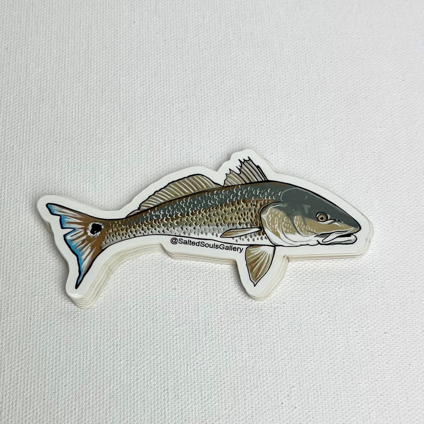 Spot Tail Bass Fish Sticker, Accessories