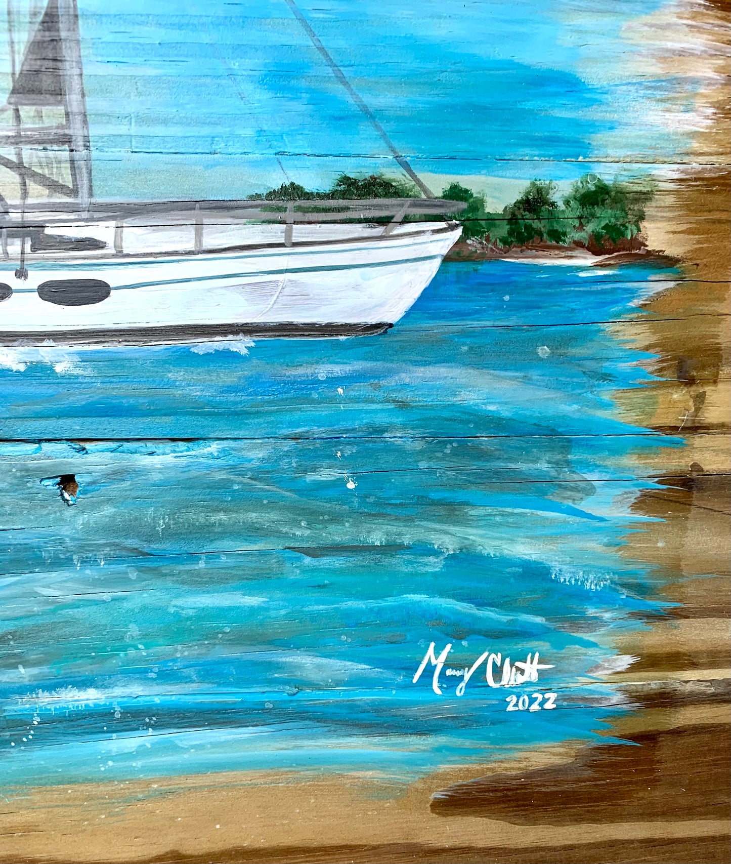 “Pelican Crossing" Original Acrylic Painting by Macey Cliatt