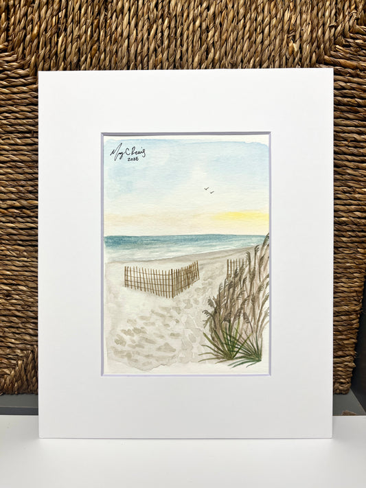 “Beachside Daze ” Original Watercolor on Paper