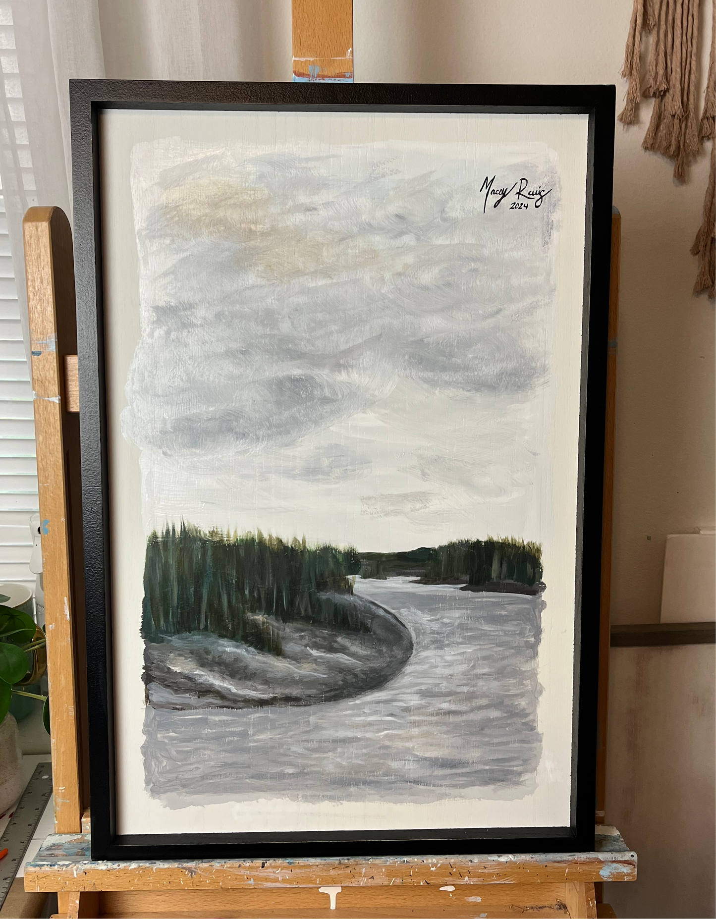 “Mystic Marsh” Original Acrylic on Wood Painting by Macey Cliatt Rewis