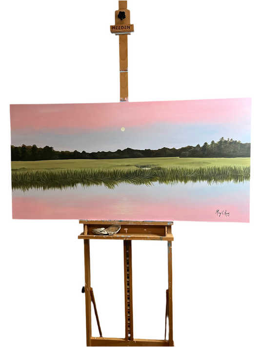 Whispers of the Tide, Original Acrylic on Canvas, 24x48