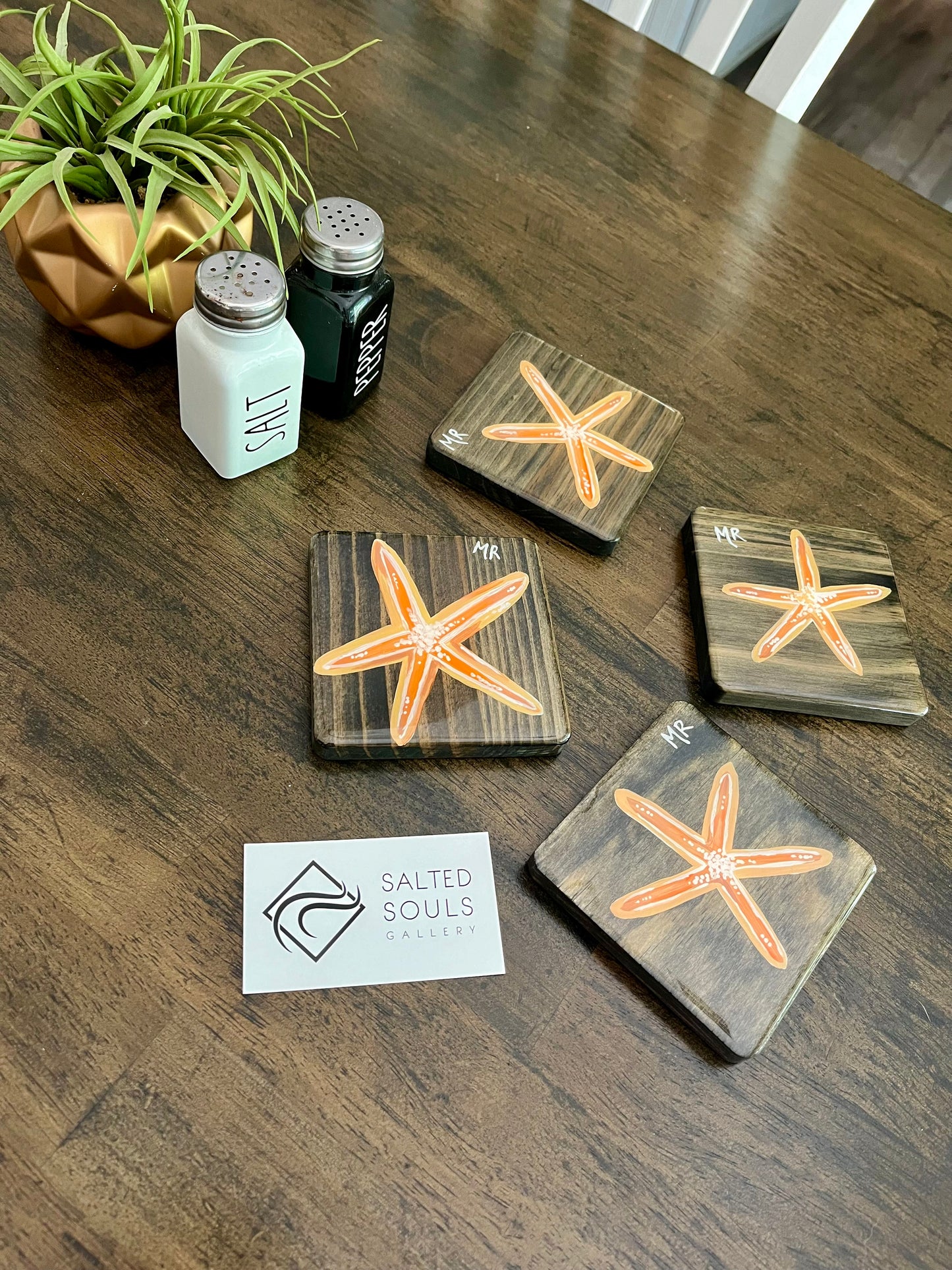 Original Starfish Coasters, Sealed with epoxy