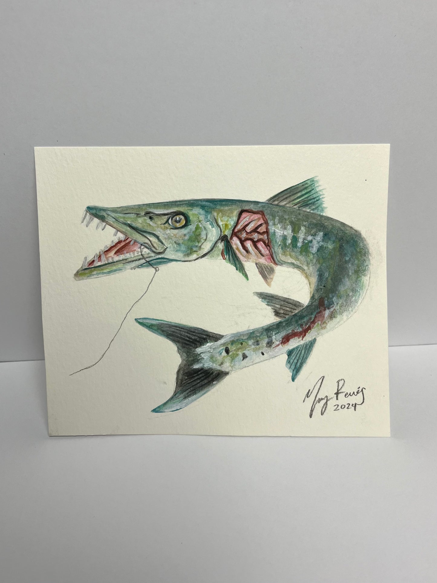 “ Zombie Fish” Original Watercolor Painting by Macey C. Rewis