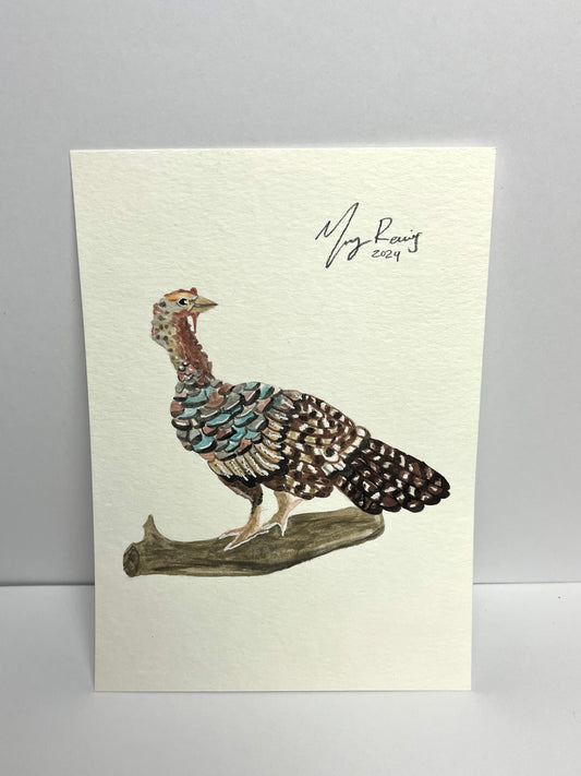 "Thanksgiving Hunt” Original Watercolor Painting by Macey C. Rewis