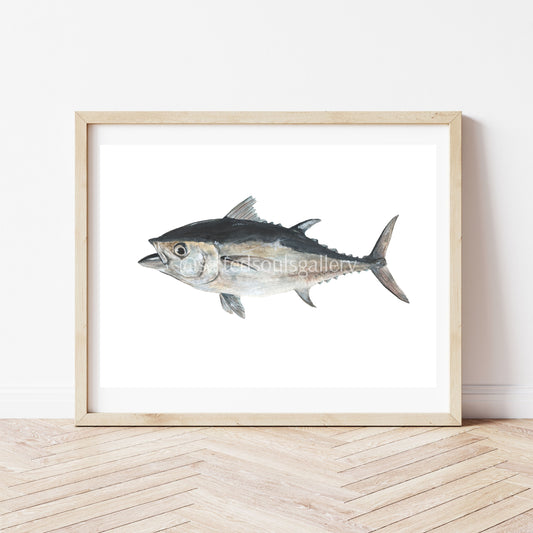 "Blackfin Tuna" Watercolor Print by Macey Cliatt Rewis