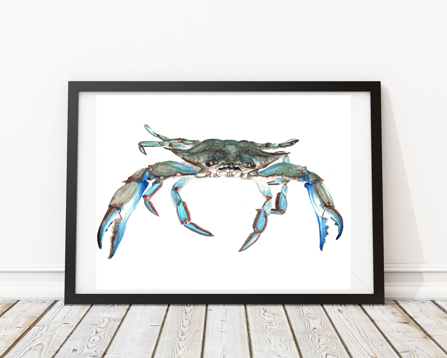 "Savannah Blue Crab" Watercolor Animal Print by Macey Cliatt Rewis