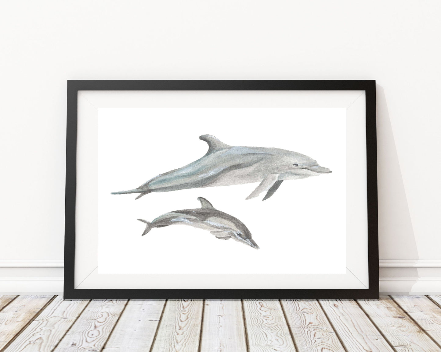 "Bottlenose Dolphins" Watercolor Print by Macey Cliatt Rewis