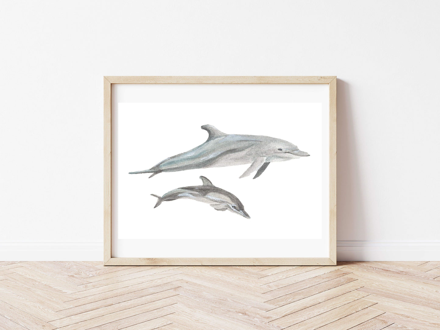 "Bottlenose Dolphins" Watercolor Print by Macey Cliatt Rewis