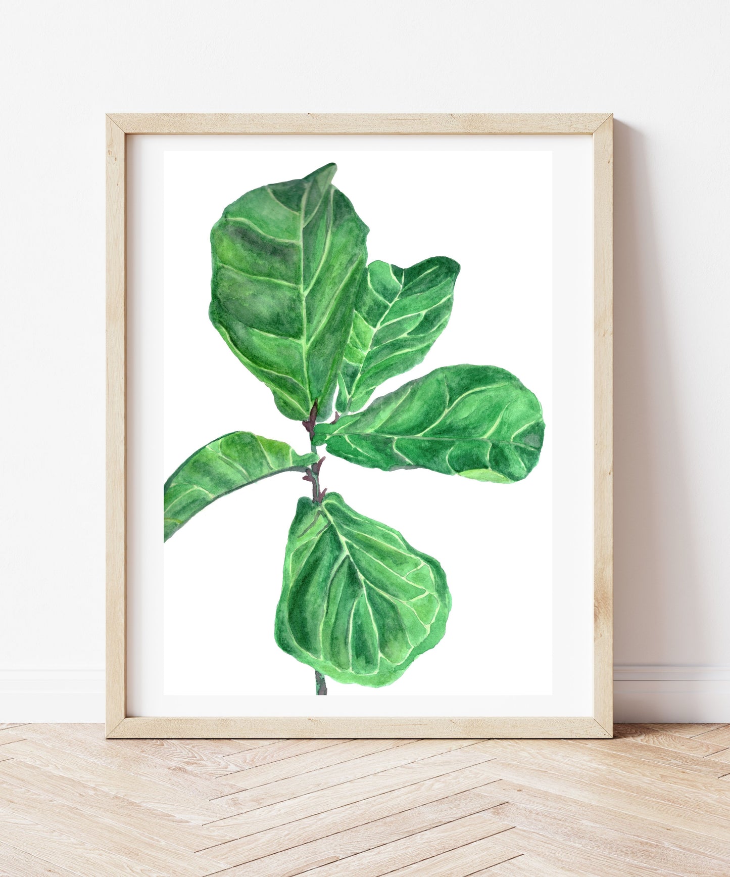 "Fiddle Leaf Fig" Watercolor Print by Macey Rewis