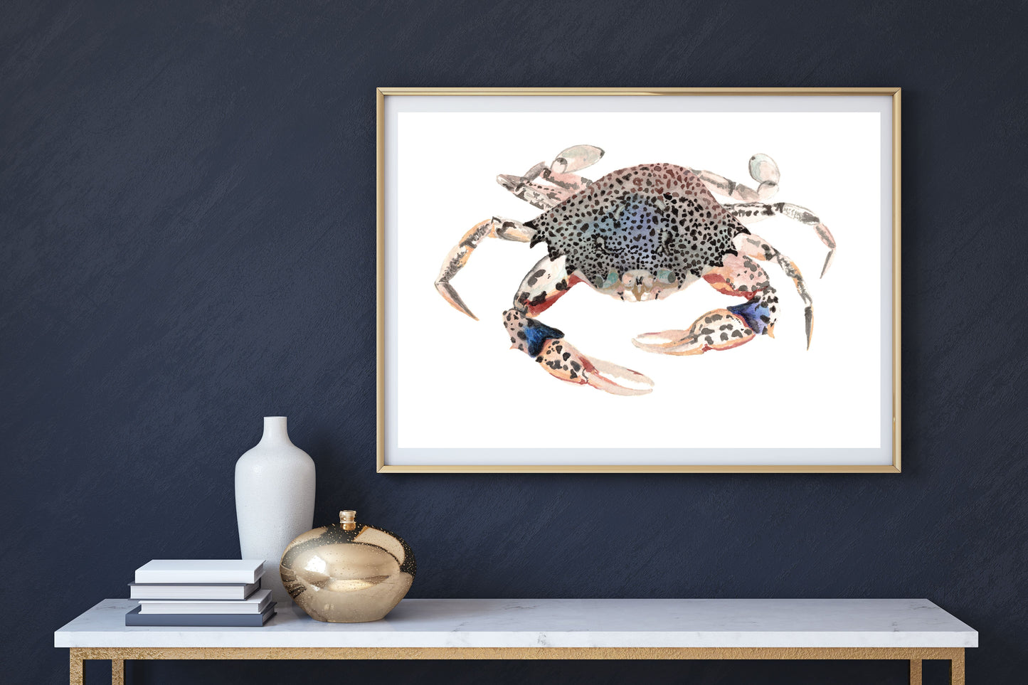 "Savannah Lady Crab" Watercolor Print by Macey Cliatt Rewis