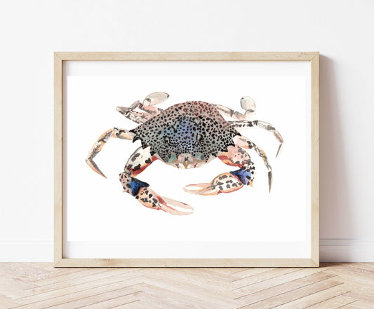 "Savannah Lady Crab" Watercolor Print by Macey Cliatt Rewis