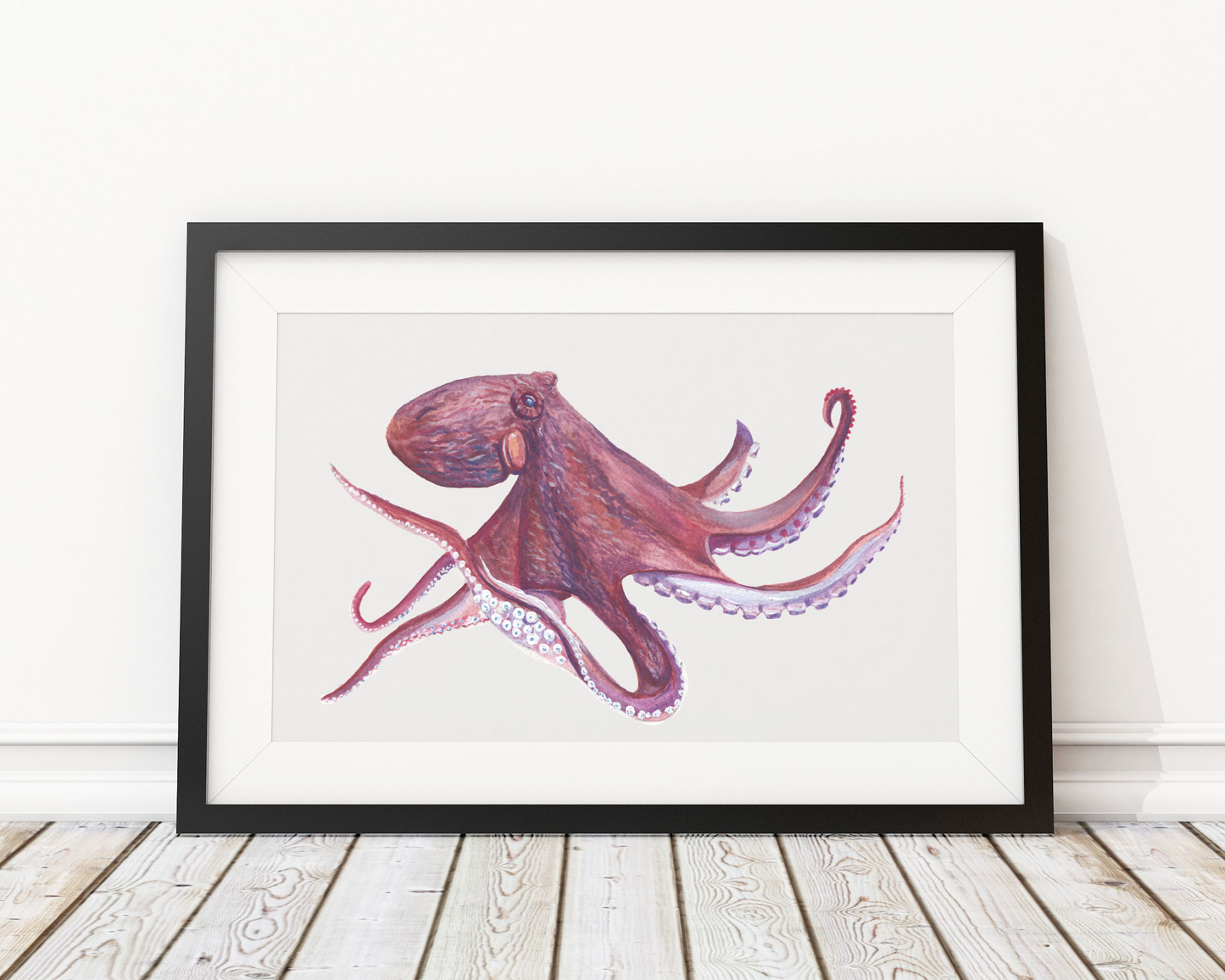 "Giant Pacific Octopus" Watercolor Print by Macey Cliatt Rewis