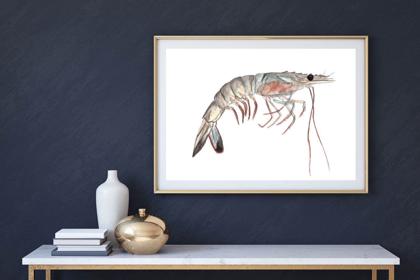 "Savannah Shrimp" Watercolor Print by Macey Cliatt Rewis