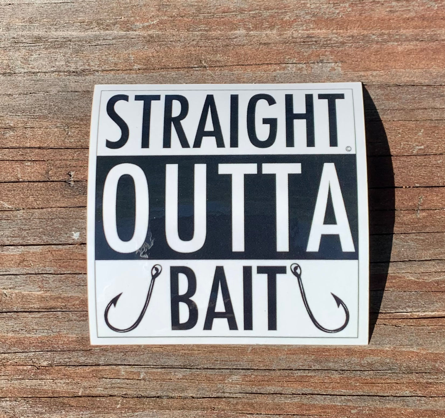 Straight Outta Bait Fishing Sticker, Accessories