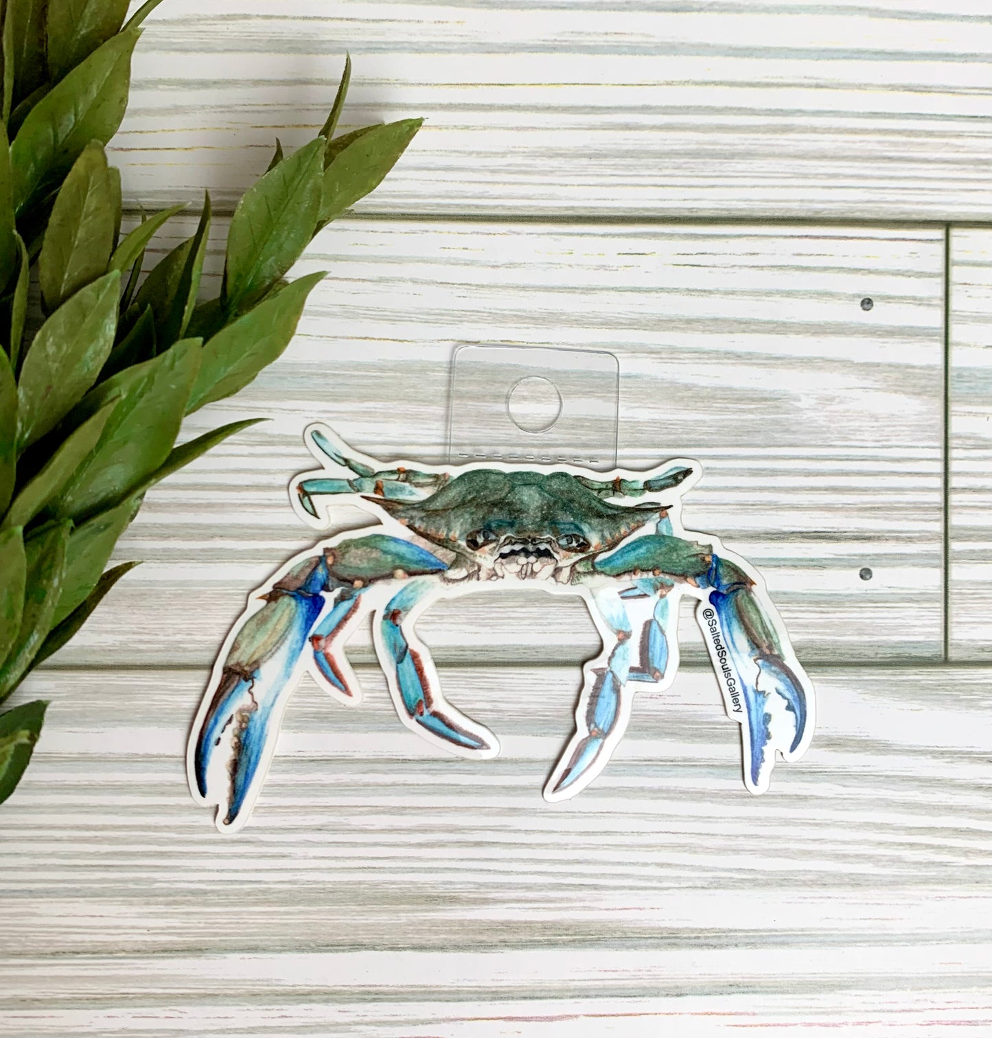 Watercolor Blue Crab Sticker, Accessories