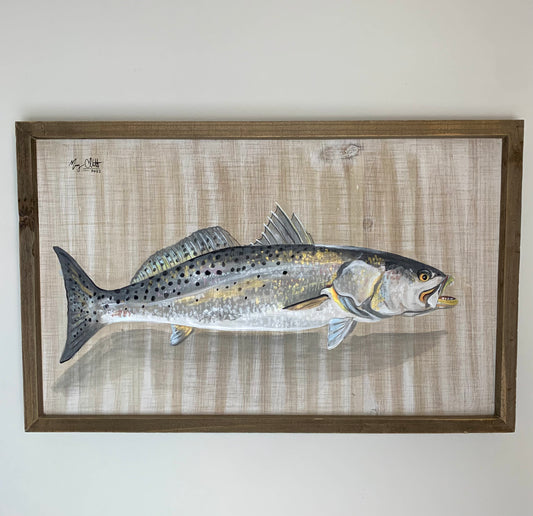 ” Speckled Trout” Original acrylic Painting by Macey Cliatt