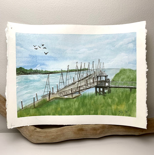 “Sail Marina” Original Watercolor Painting on paper by Macey Cliatt