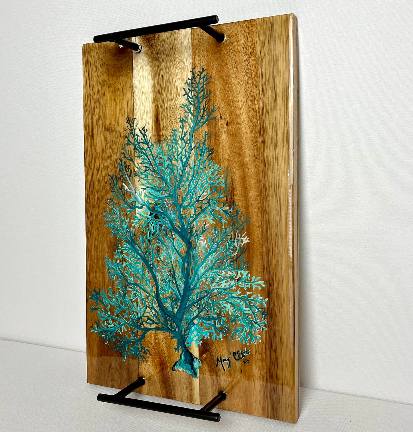 Hand Painted Wood Serving Board,by Macey Cliatt