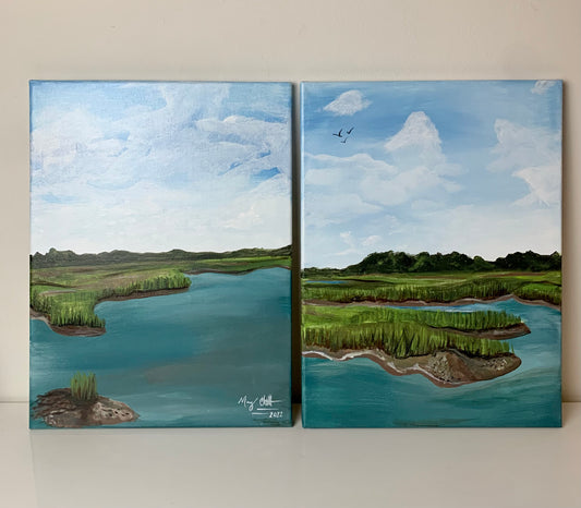 “Savannah Marsh” Original Acrylic Painting by Macey Cliatt