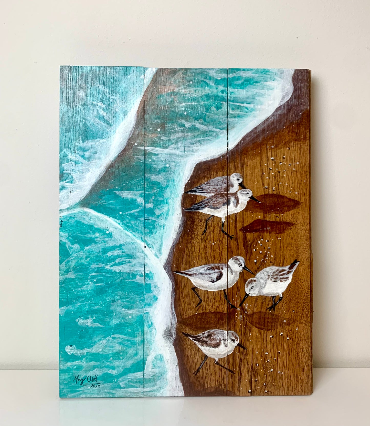 “Sandlings” Original Acrylic Seascape Painting by Macey Cliatt